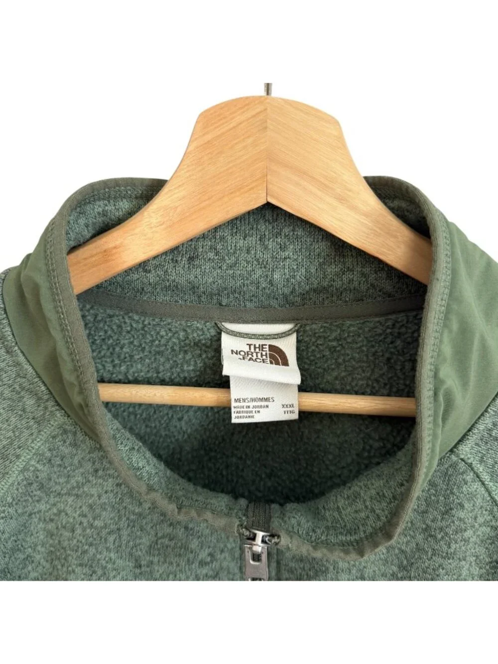 The North Face Gordon Lyons‎ Full-Zip Knit Fleece Jacket Green XXXL Outdoors